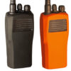 Silicone Carry Case for Motorola CP200 | Black & Orange Protective Radio Cover