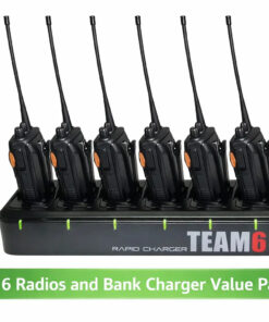 Hytera TC-320 Bulk Kit | 6 TC-320 Radios + 6 Bank Charger